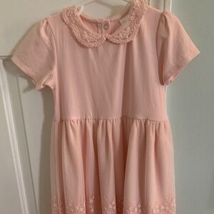 Girls Peter Pan Collar Lace Easter Dress Size 3-4